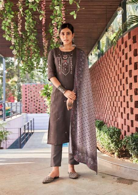 PARRA STUDIO NIHARIKA KURTI PANT DUPATTA LATEST CATALOGUE (2)